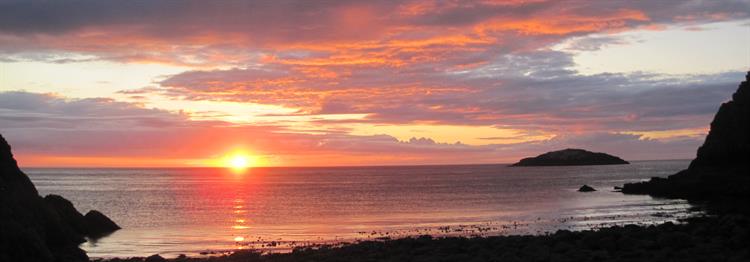 Sunset over St Particks Island